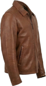 TX Leather Jacket Cowhide Brown - Image 2