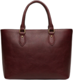 Premium Leather Essential Tote (Deep Burgundy)
