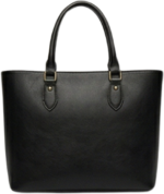 Premium Leather Essential Tote Black